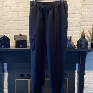 Size XL SHEIN black athletic pants or streetwear with buckle!